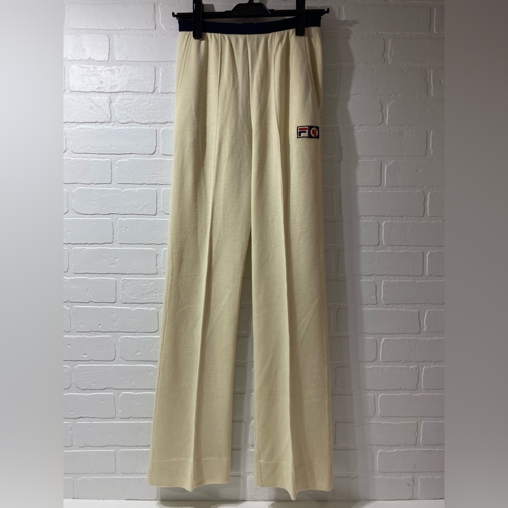 Fila Bjorn Borg Italian Cream Wool Knit Navy Tennis Wimbledon Pants Italy